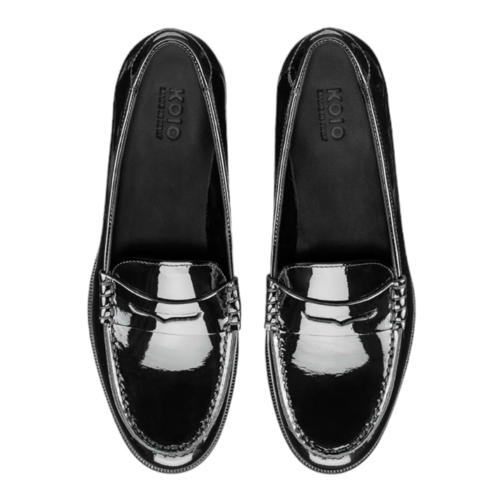 KOIO Brera Penny Loafer in Nero Patent
